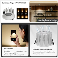 Ecolux CE ETL SAA Downlight LED encastrable dimmable IP65, spots COB étanches pour salles de bain, cuisines et avant-toits extérieurs