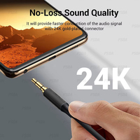 Cable auxiliar de 1m y 3,5mm, 3 polos TRRS, 3 conductores, auxiliar macho a macho, Conector estéreo, soporte HiFi, función de micrófono, Cable de Audio