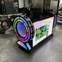 RICHSHINING Table de DJ portable en métal avec écran pour les spectacles de boîtes de nuit et le contrôle RVB Façade de pixels pour les écrans de bar DJ