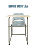 Ensemble de mobilier scolaire moderne, bureaux en bois et chaises simples au design moderne pour l'éducation des enfants, utilisation en milieu hospitalier/salle de sport