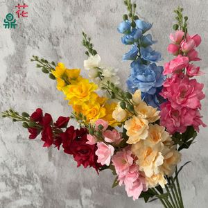 Flores Artificiales de Larkspur, Mezcla de Seda Realista, Decoración para Bodas y Hogar - Product Image 1