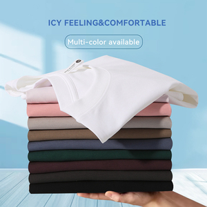 M-5XL <span class=keywords><strong>Logo</strong></span> personnalisé hommes T-shirts Cool Feeling haut d'été coupe régulière unisexe T-shirt grande taille respirant à manches courtes chemises - Product Image 4