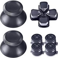 Boutons métalliques DualShock 4 et joysticks analogiques en alliage, boutons à balle, pavé directionnel pour coques de manette PS4 avec fonctionnalités améliorées