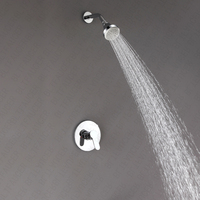 Robinet de douche gris anthracite Starlight avec affichage numérique LED, pommeau de douche effet pluie, ensemble de mitigeur de douche en laiton pour salle de bain