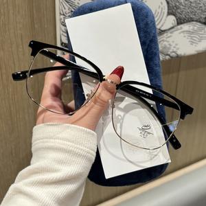 Lunettes de vue demi-cerclées rectangulaires pour hommes, verres PC anti-reflet, style coréen, pour vision de près, origine Taizhou - Product Image 3