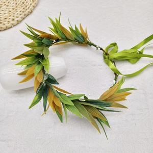Serre-tête tressé en fausses feuilles hawaïennes, coiffe pour adulte, idéal pour les mariages, les anniversaires, les fêtes de fiançailles, les festivals de danse - Product Image 4