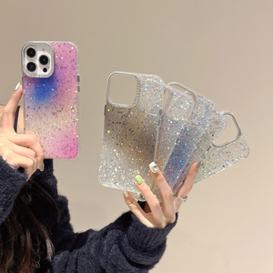 Fundas de teléfono de lujo IMD Starlit Sky Glitter Bling para iPhone 16 15 14 Plus 13 12 11 Pro Max funda protectora de silicona a prueba de golpes - Product Image 2