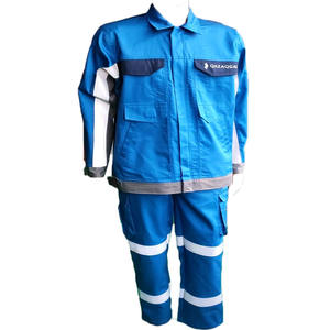 綿断熱耐火スーツブルーウェアラフワークウェア安全カバーオールオールファクトリーワーカーユニフォーム - Product Image 3