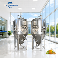Cuve de Fermentation de Bière Tonsen 100HL 10000L, Unitank Conique à Double Enveloppe pour Brasserie Commerciale et Ligne de Production de Brassage