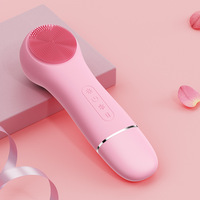 Nettoyeur de peau à ultrasons, brosse nettoyante pour le visage 3 en 1, compresse chaude et froide, lavage du visage sonique, étanche IPX7, rechargeable
