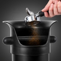 Bac à café professionnel sur pied, style barista, absorbant, avec base antidérapante amovible, bac de collecte des grondes de café