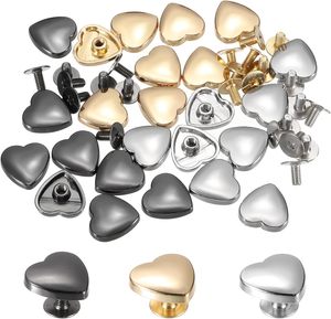PATIKIL Mm Ensembles de rivets en forme de cœur, rivets à double capuchon pour le cuir, la confection, la décoration, la réparation, le bricolage et les vêtements - Product Image 1