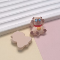 100 pièces de cabochons plats en résine, motifs animaux de dessin animé mignons (chats), breloques pour slime, accessoires pour la création de bijoux DIY, la décoration et le scrapbooking