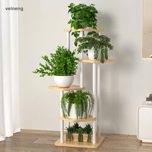 Support à fleurs multi-niveaux sur pied, design nordique transfrontalier, pour plantes vertes d'intérieur, salon, balcon LS-B - Product Image 4