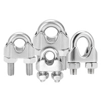 Usine En Gros Moulé En Acier Inoxydable Attache U-boulon Simplex Câble Clip Et Boulons Câble Pince