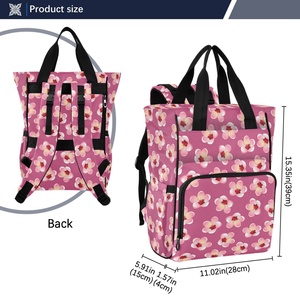 Bolsa de Pañales de Gran Capacidad con Estampado de Flores de Hau Rosa Hawaiano, Bolsa de Viaje para Bebé Personalizada de Nailon Resistente con Estampado Completo para Mamá - Product Image 3