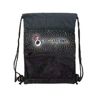 Mochila Brillante Impermeable para Animadoras, Color Verde Azulado, Poliéster de Alta Calidad, Mini Mochila Brillante para Niñas