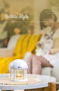 Redwingyc40 tốt nhất mặt trăng Đèn trang trí nội thất ánh sáng phong cách Bắc Âu không dây đèn bàn đầy sao chiếu loa không dây màu xanh răng - Product Image 6