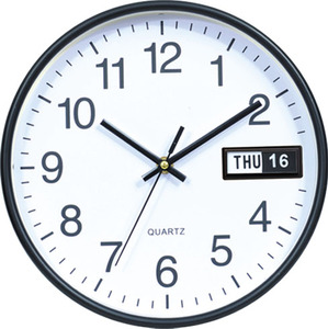 <span class=keywords><strong>Horloge</strong></span> murale ronde en plastique au design simple <span class=keywords><strong>avec</strong></span> <span class=keywords><strong>date</strong></span> <span class=keywords><strong>et</strong></span> <span class=keywords><strong>jour</strong></span>, cadeau de décoration intérieure - Product Image 1