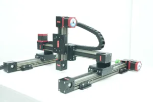 Guia de pórtico RXP45XYZ-L xyz de alta velocidade e baixo ruído, eixo de transmissão de trilho duplo, atuador linear CNC de precisão, guia linear