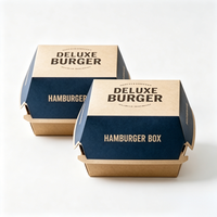 Scatola per Hamburger Biodegradabile Ecologica, Contenitore per Pizza e Pollo, Vassoio per Alimenti, Sacchetto per Snack, Produzione all'Ingrosso OEM
