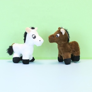 Mainan kuda mewah kartun lucu terbaru boneka hewan 13cm mainan kuda mewah gantungan kunci mewah Modern - Product Image 1
