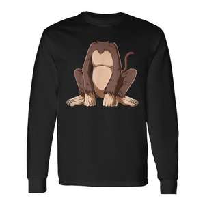T-shirt à manches longues motif singe sans tête – Idéal pour la promotion - Product Image 1