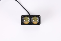 Projecteur LED double lentille Yongyou, bicolore, 36W, 6500 lumens, 12-50V, mini, super lumineux, pour moto, antibrouillard, conduite