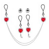 Anneau de mamelon non percé en forme de cœur, chaîne ajustée, anneaux de mamelon, bijoux