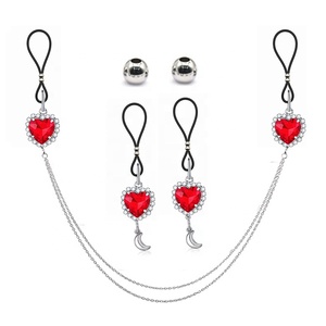 Anillo de pezón ajustado en forma de corazón, no perforado, joyería - Product Image 3