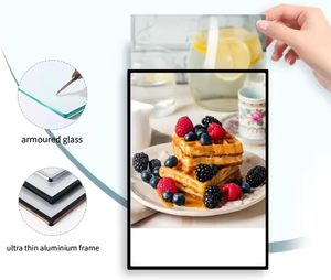 Dấu hiệu hộp đèn <span class=keywords><strong>led</strong></span> đồ họa dễ dàng cắm thêm dấu hiệu quảng cáo cho <span class=keywords><strong>menu</strong></span> nhà hàng và khung Áp phích phim Bạc - Product Image 6