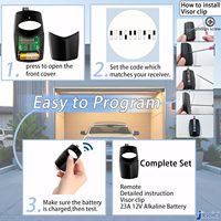 Télécommande de porte de garage 310 MHz avec 8 commutateurs DIP, émetteur universel de remplacement pour ouvre-porte DTA DTD DTC DNT00002A