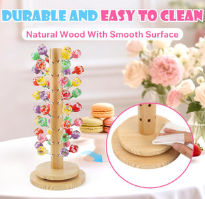 Espositore per <span class=keywords><strong>Caramelle</strong></span> e Dolci in Legno Fatto a Mano, Ecologico e Non Tossico, Rettangolare, per Tavolo da Dessert - Product Image 6