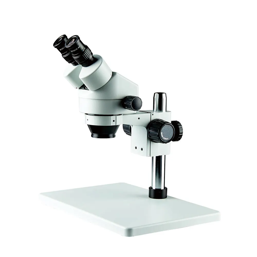 7x 40x 45x Binocular Zoom Stereo Microscope Metal Base Welding Maintenance Teaching Microscope Multifunctional Microscope