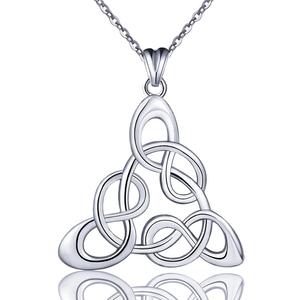 925 de plata esterlina personalizada collar celta irlandés nudo colgante China Collar para chica - Product Image 1
