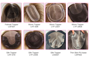 卸売価格 ブラジル産バージンヘア トップピース ダークブラウン シルクベース クロージャー 女性用ヘアピース 在庫あり 12x14cm 4x5インチ - Product Image 6