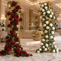 Fleurs murales en soie pivoine - Décoration intérieure et accessoires de photographie de mariage, arrangement pour mariage en extérieur