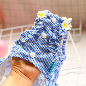 Vestido de Verano Transpirable de Algodón para Perro, con Tirantes Ajustables, Falda para Mascotas para Exteriores, Color Brillante, Cómodo - Product Image 4