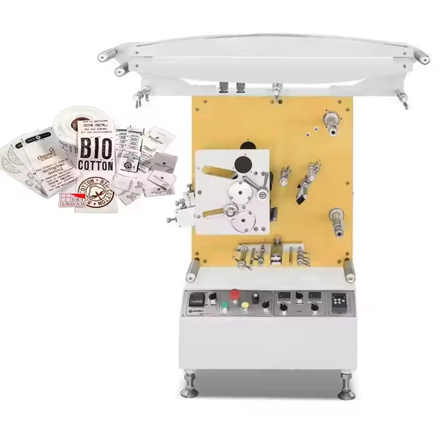 2 Color 60m/Min Flexo Label Printing Machine Polyester Satin Ribbon Flexographic Printer Machine