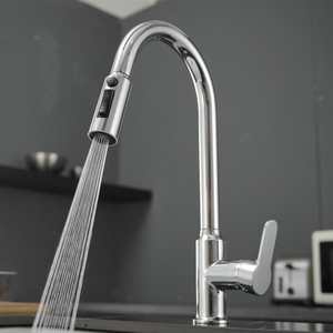 Grifo de Cocina Moderno de Latón con Rociador Extraíble, Monomando, Filtro de Purificación de Agua, 3 Vías, Modelo AT9718 - Product Image 4