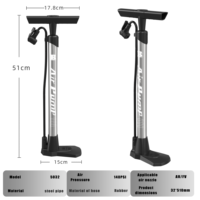 Pompe à main pour pneus de vélo BAIMEI, légère, durable, étanche, portable, en acier, haute pression 140 PSI, rapide, écologique, pour vélos