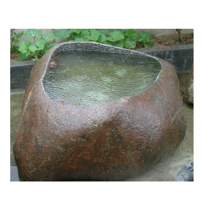 Pietra di granito birdbath per giardino esterno