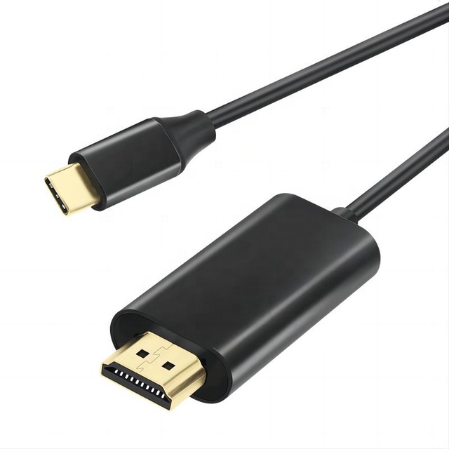 4K 60Hz USB-C Gold Plated Braided Shielding Twisted Pair Coaxial PVC Cable High Speed 1.8M Macbook Pro/Air Laptop PC Computer