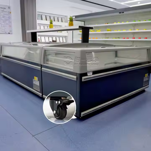 Refrigeradores de supermercado comerciales, escaparate de gabinete de isla, congelador de Isla de pantalla de temperatura única para alimentos congelados - Product Image 2
