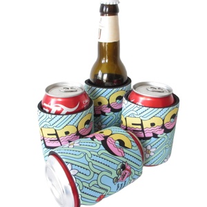 Custom Slap Wrap Stubby Sleeve Sublimation Logo Tumbler Neoprene Beer <b>Bottle</b> Can Cooler Holder - Product Image 4