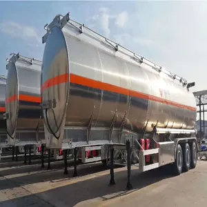 Fabriek Nieuwe 42000l Diesel Benzine Stookolie Truck Oplegger Aluminium Brandstof Tanker Aanhangwagen Voor Verkoop Brandstoftank Aanhangwagen