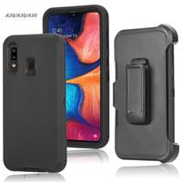 Étui de protection robuste avec clip ceinture pour Samsung Galaxy A20/A30/A50, coque rigide Armor Defender