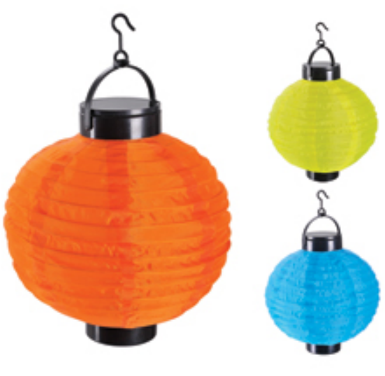 Canvas Hanging Outdoor Solar Chinese Lantern