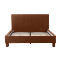 Lit rembourré en tissu velours tufté moderne et durable, cadre en bois massif, style pliable, garantie de 2 ans, usage domestique, origine Vietnam