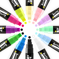 Arrtx – stylos à peinture acrylique à large ciseau 10mm, pointe acrylique à base d'eau, marqueurs de peinture